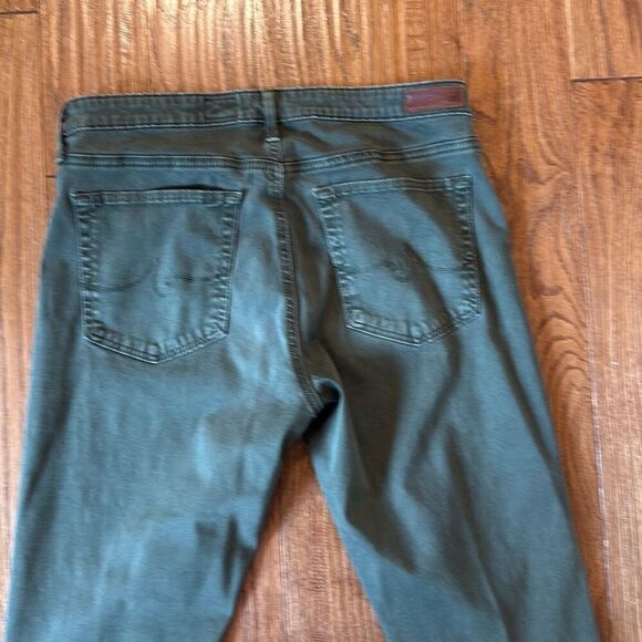 Ag Adriano Goldshmied the Abbey mid rise super skinny fit green jeans 30 - Picture 12 of 14